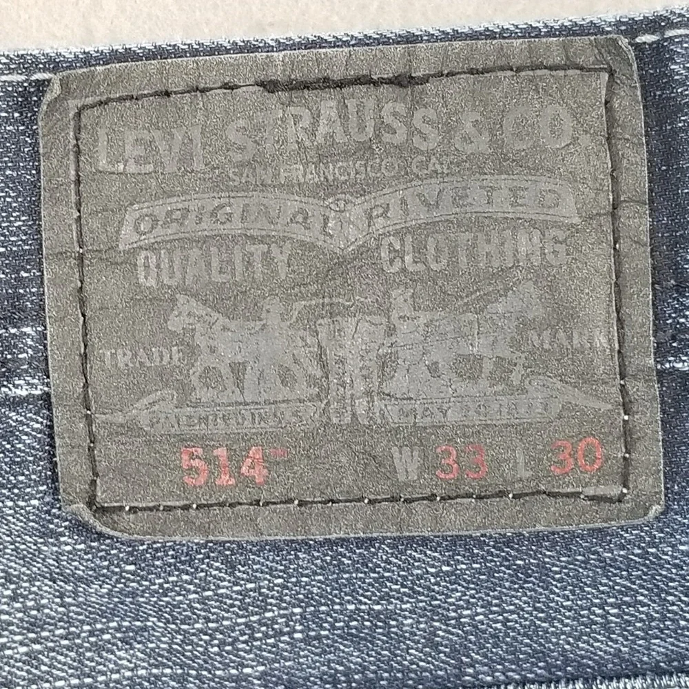 Levi's 514 jeans men's 33x30 regular fit straight blue denim pants special ed